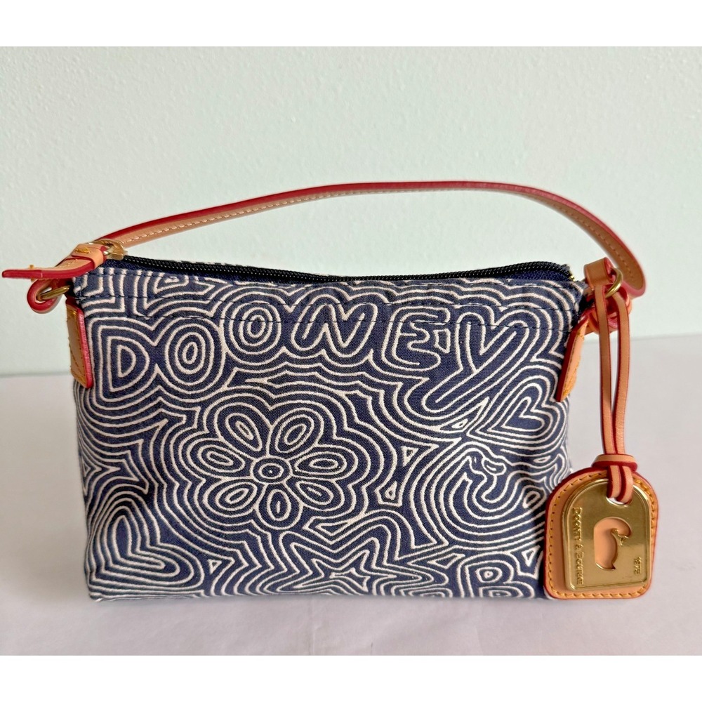 Dooney & Bourke Doodle 2 Tone Pouchette Mini Purse Rare mint condition